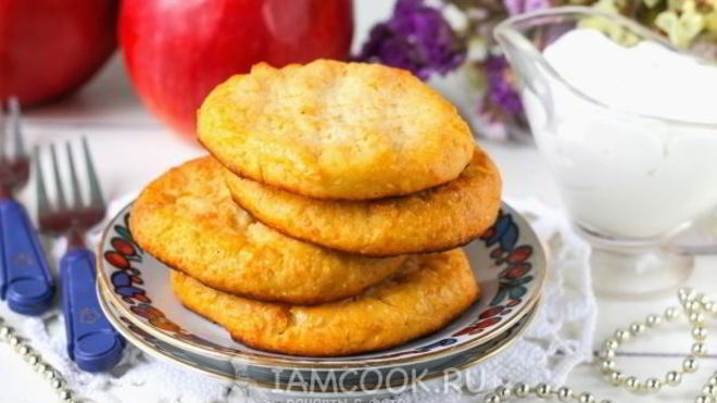 Рецепт Сырников с яблоками в духовке