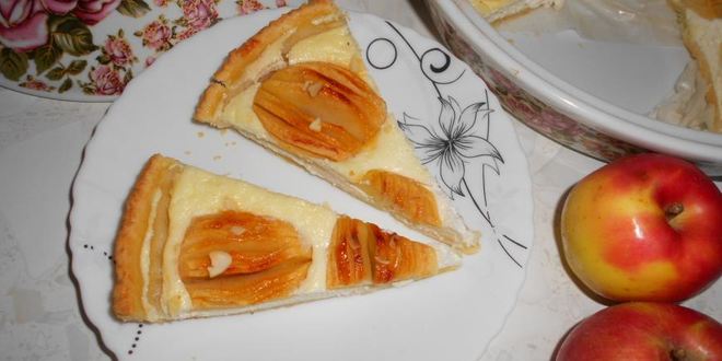 Рецепт творожника с яблоками