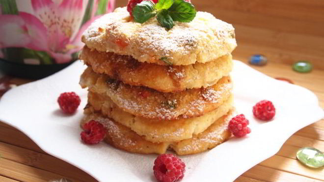 Рецепт Запеченных сырников с цукатами