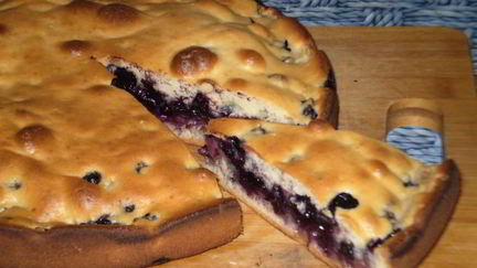 Рецепт Бисквита с черникой