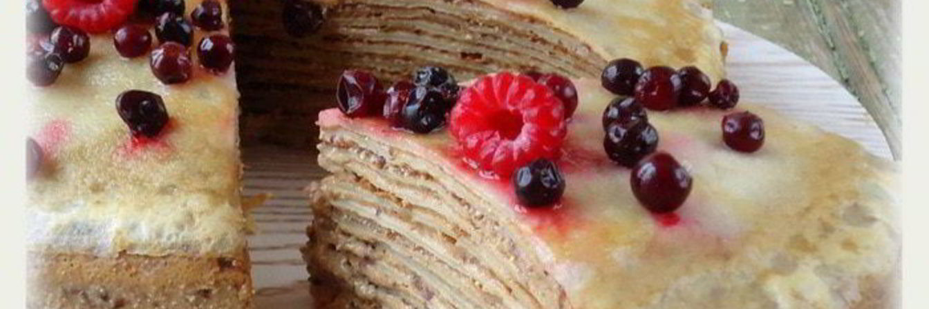 Рецепт Блинного торта с черносливом