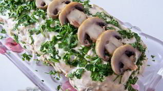 Рецепт Грибного бисквитного торта