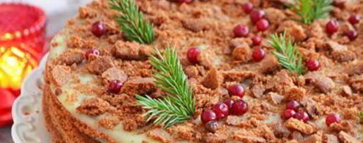 Шаг 2: пряничного наполеона с брусникой