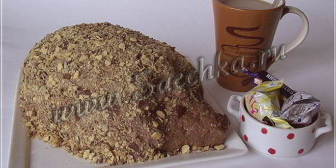 Рецепт торта ежик без выпечки