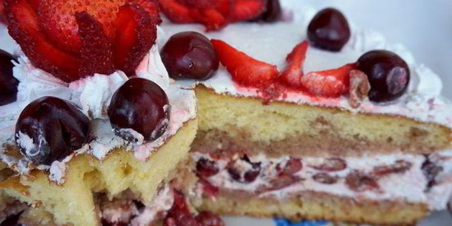 Рецепт торта фруктово-летние мотивы