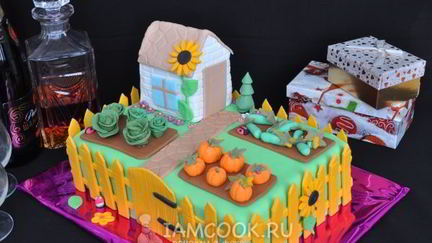 Рецепт Торта из мастики Огород