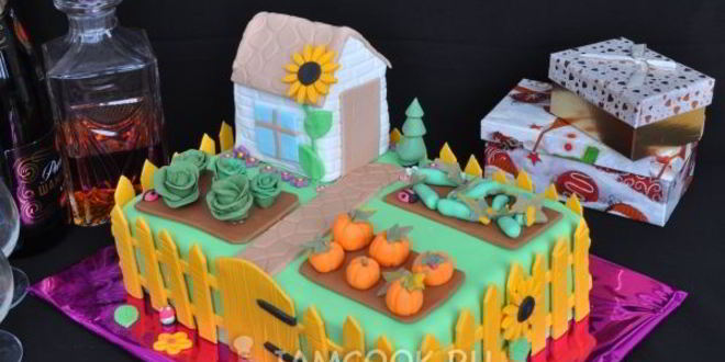 Рецепт торта из мастики огород