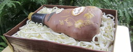 Шаг 40: торта коробка с коньяком