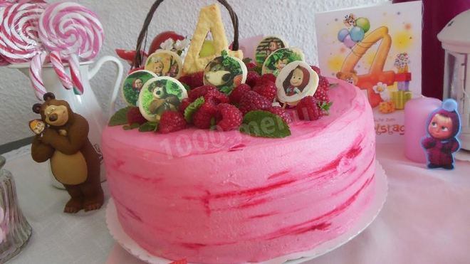 Рецепт Торта маша и медведь из крема с маскарпоне