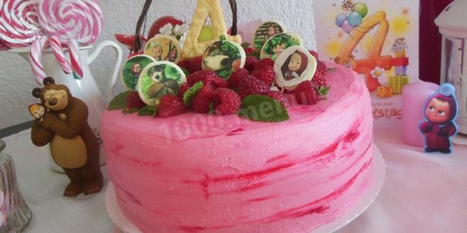 Рецепт торта маши и медведя иза кремы с маскарпоне