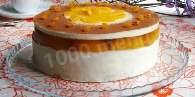 Рецепт торта нежного персик