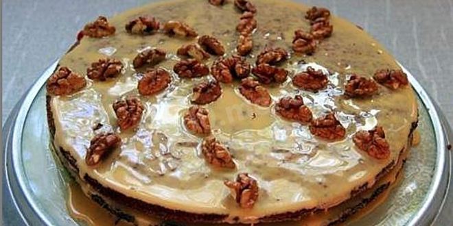 Рецепт торта с грецкими орехами и вареной сгущенкой