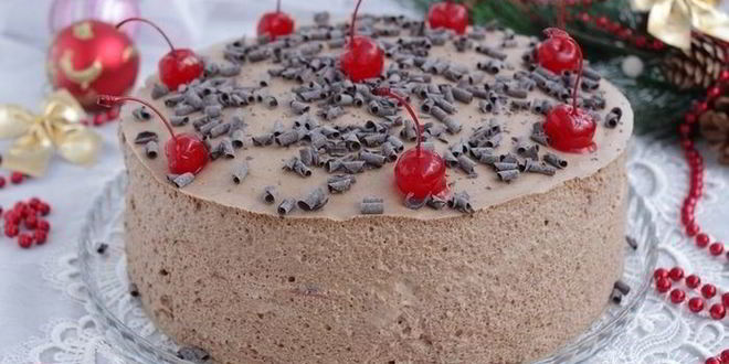 Рецепт торта с вишней и шоколадным муссом