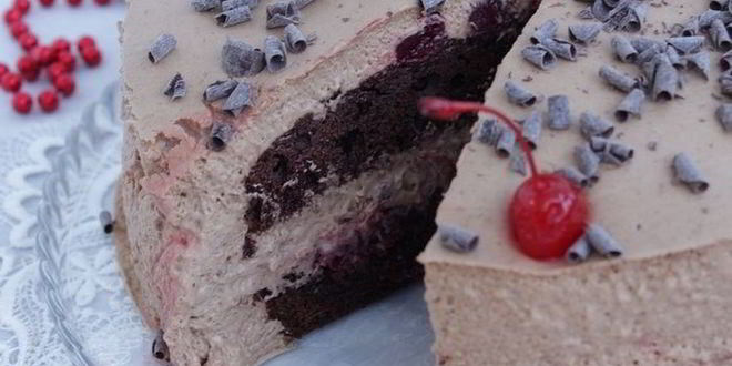 Рецепт торта с вишней и шоколадным муссом