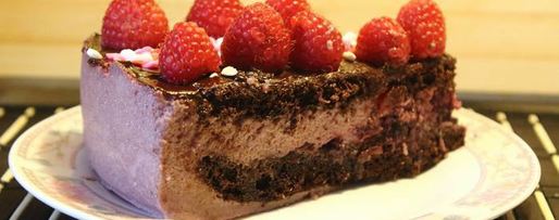 Шаг 10: торта шоколадно-ягодный розовые облака