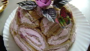 Рецепт Тортика Вишнево-кокосовый купол