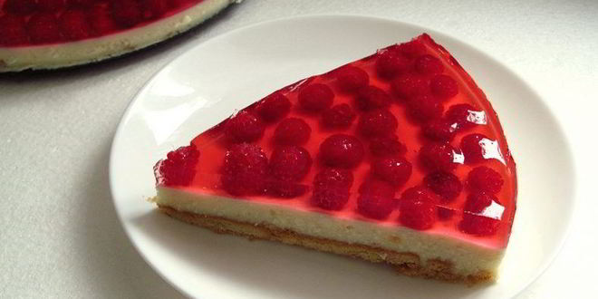 Рецепт творожно-малинового торт