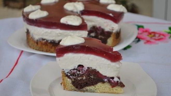 Рецепт Творожного торта Красная шапочка