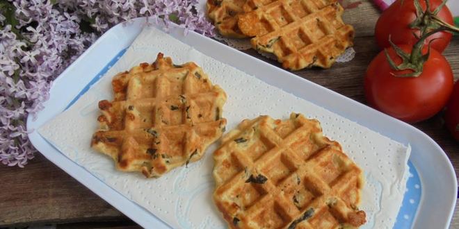 Рецепт амарантовых вафель с морской капустой