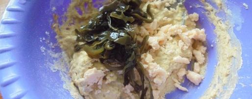 Шаг 3: амарантовых вафель с морской капустой