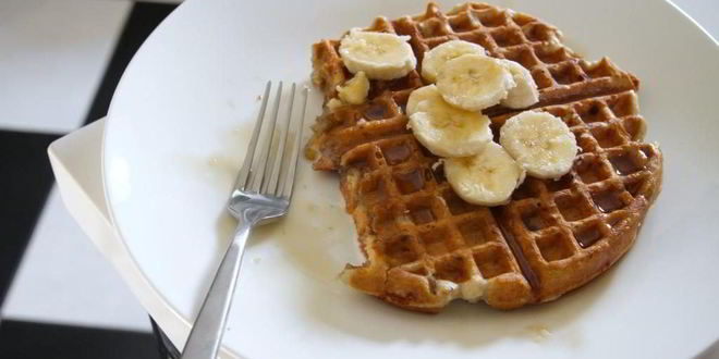 Рецепт бананова-ореховых вафли