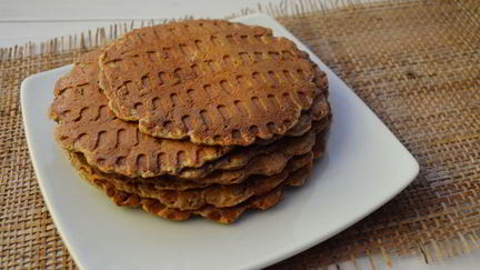 Рецепт Диетических клубничных вафель