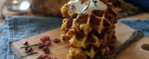 Шаг 4: картофельных вафель с беконом