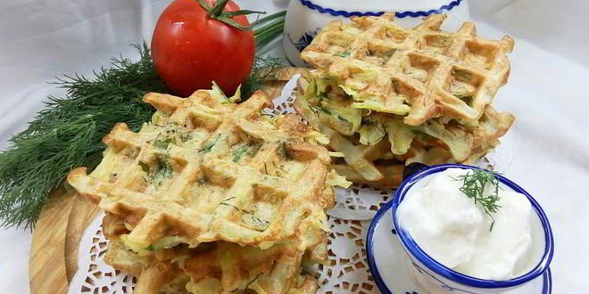 Рецепт картофельных вафель с зеленью