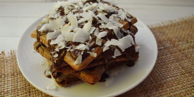 Рецепт шоколадна-творожных вафли