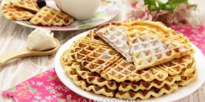 Рецепт творожных вафель