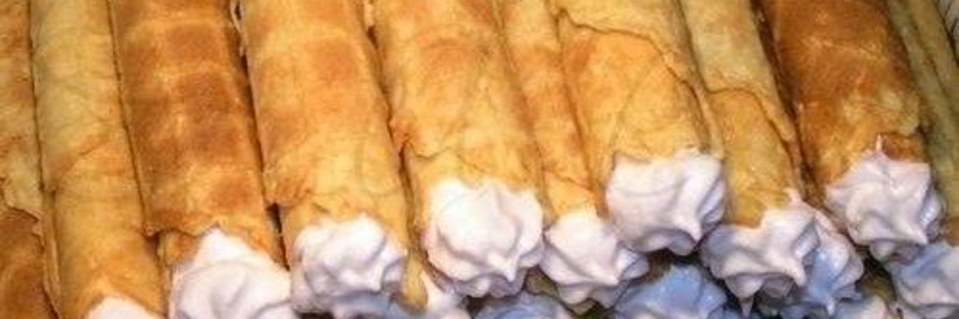 Рецепт Вафельных трубочек с кремом