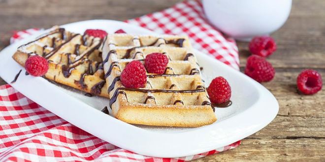 Рецепт вафель на кефире с цельнозерновой мукой