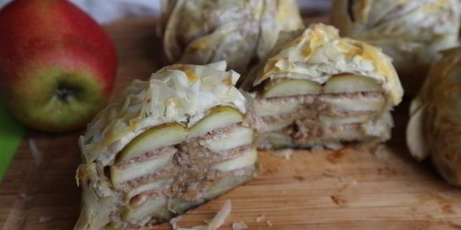 Рецепт яблок в тесте фило