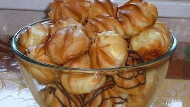 Рецепт Домашних профитролей с заварным кремом