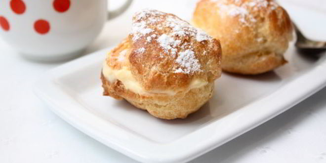 Рецепт круглых эклеров с заварным кремом