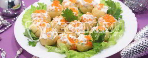 Шаг 10: профитролей с икрой и творожной начинкой