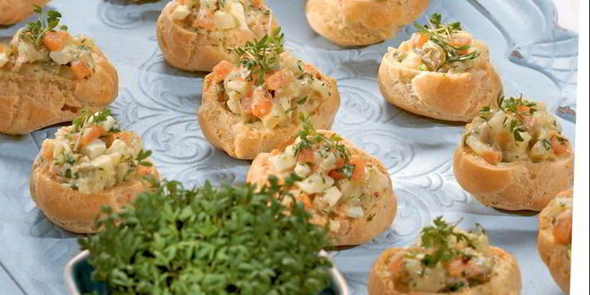 Рецепт профитролей с картофельным салатом