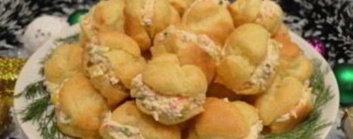 Шаг 3: профитролей с крабовой начинкой