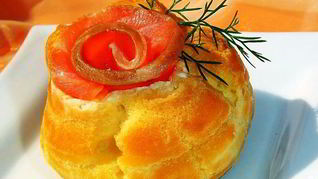 Рецепт Профитролей с красной рыбой