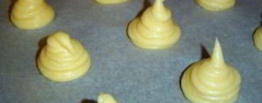 Шаг 1: профитролей с красной рыбой