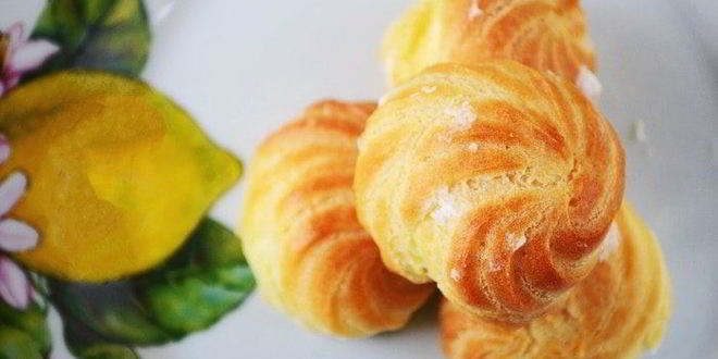 Рецепт профитролей с лимонным заварным кремом