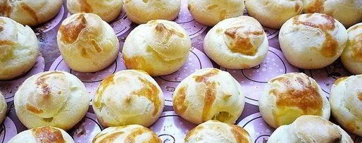 Шаг 6: профитролей с пармезаном и муссом из крабового мяса