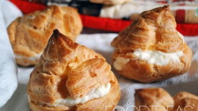 Рецепт Профитролей с творожным кремом