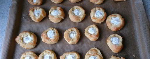 Шаг 6: профитролей с творожным сыром и семгой