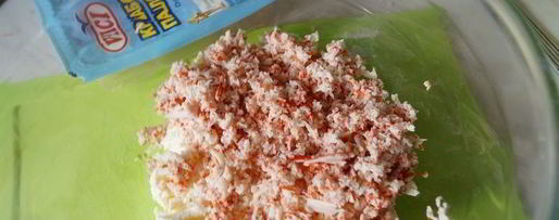 Шаг 9: эклеров с крабовой начинкой