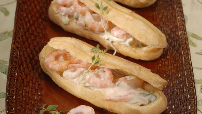 Рецепт Эклеров с креветками