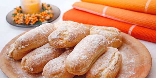 Рецепт эклеров со сливочным кремом