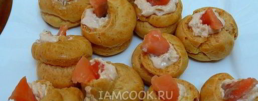Шаг 14: закусочных профитролей с лососем