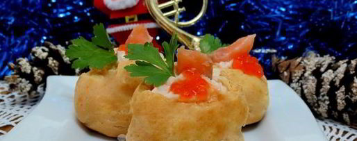 Шаг 17: закусочных профитролей с лососем