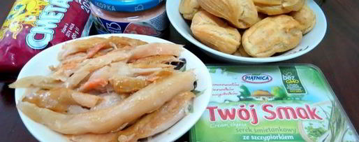 Шаг 10: закусочных профитролей с лососем